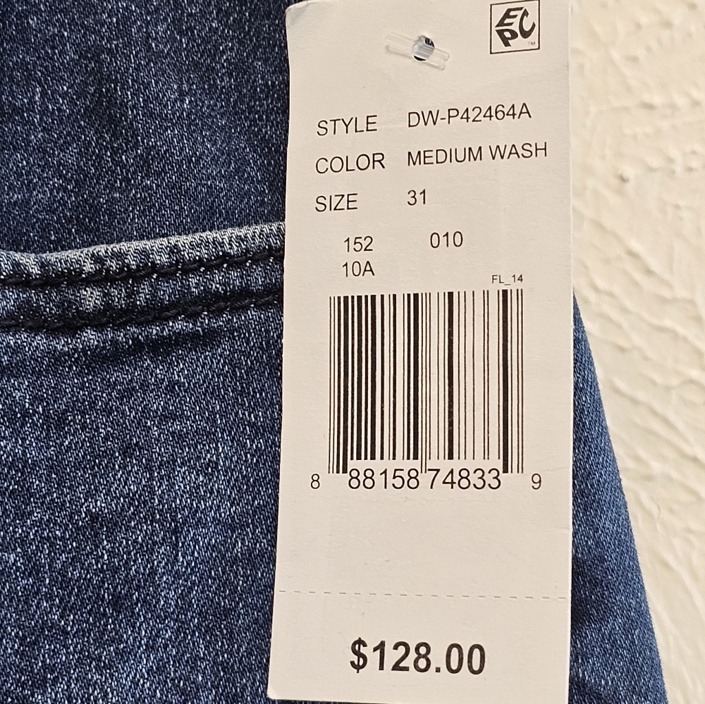 Driftwood Wyatt Button Front Bootcut Denim Jeans Size 30x33 Cowgirl Boho Western - Picture 4 of 8